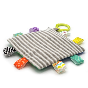 Taggies Soothing Sensory Crinkle Me Toy With Baby Paper And Squeaker, Harley Raccoon, 6.5 X 6.5-Inches