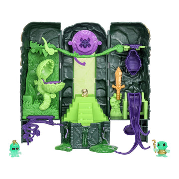 Treasure X Skull Island Swamp Tower Playset - 15 Levels of Adventure, 2 Micro Action Figures, Real Gold Dipped Treasure, Multicolor
