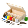 Woodtoe 8 Pcs Montessori Lock And Key Toy Set For Toddlers, Wooden Montessori Materials, Homeschool Preschool Keys And Locks Lea