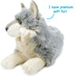 TigerHart 14 Inch Plush Dog - Whitaker The Wolf, White Polyester Stuffed Animal, Model 850000897878
