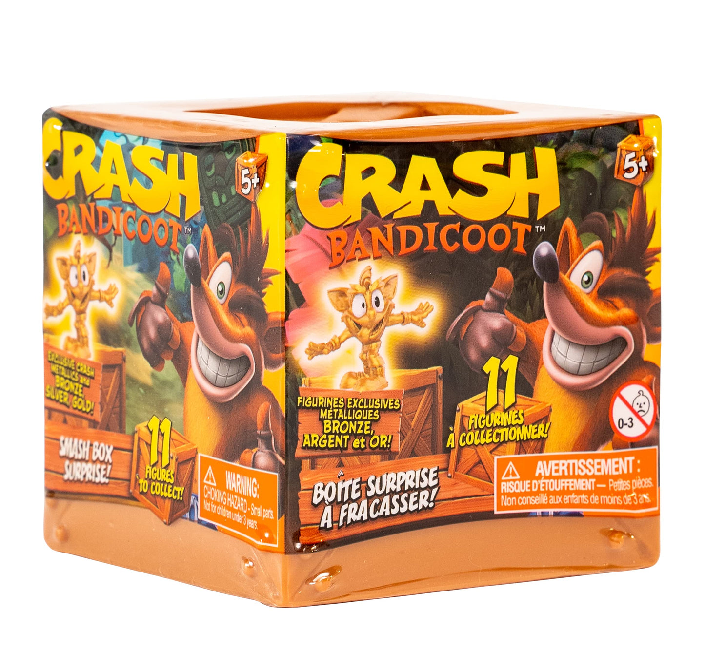 Crash Bandicoot Smash Box Surprise Toy - 6cm Collectible Figures, Multicolor, Model HE21522