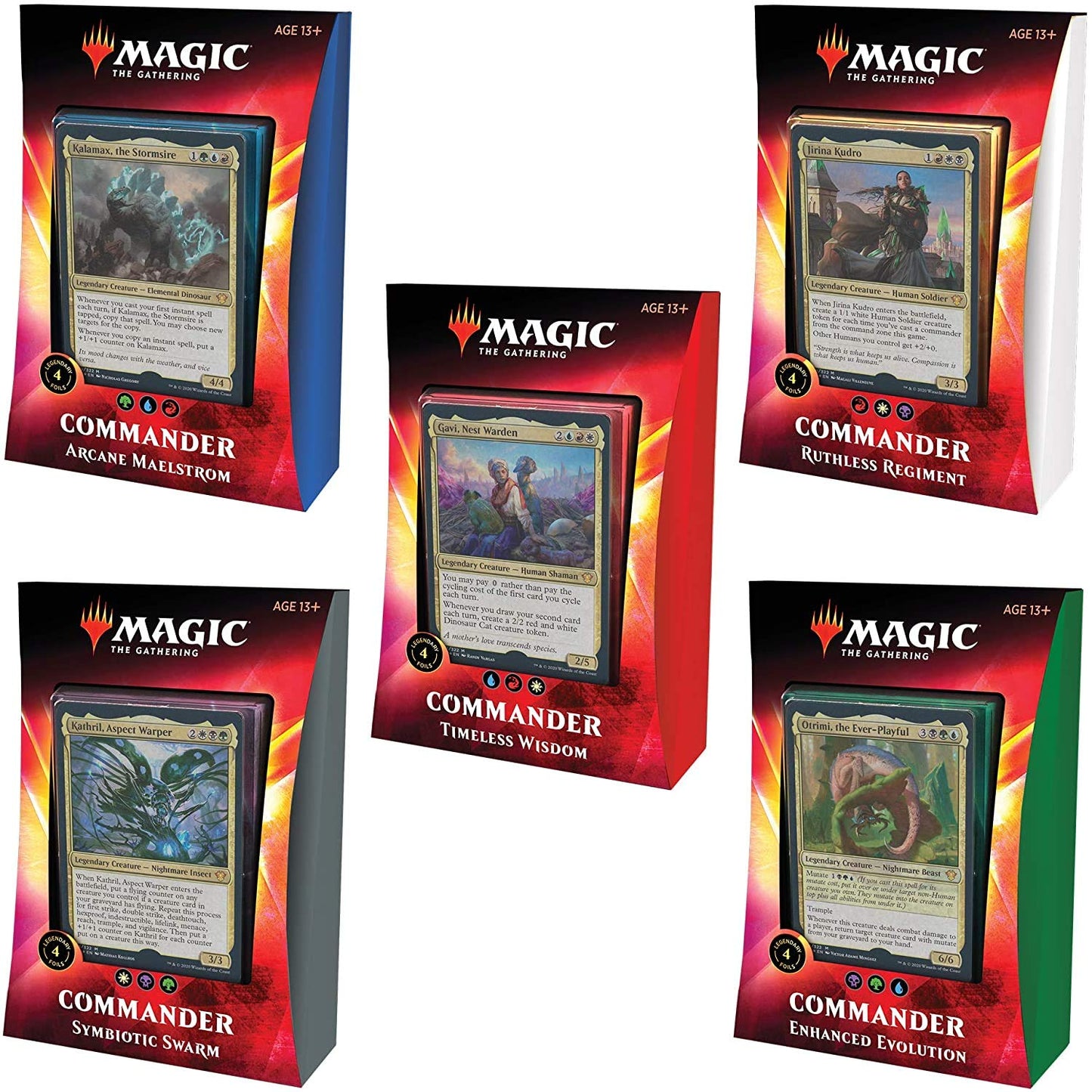 Magic The Gathering Ikoria: Lair Of Behemoths Commander Decks | All 5 Decks | 20 Foil Legendary Creatures (C74210000)