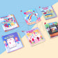 My First Cloth Book Early Learning Set Of 6 With Crinkle Paper Cloth Books For Toddler Include Alphabets/Number/Vehicles/Body Pa