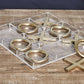 Deco 79 Metal Tic Tac Toe Game Set With Gold Pieces, 12' X 1' X 12', Gold