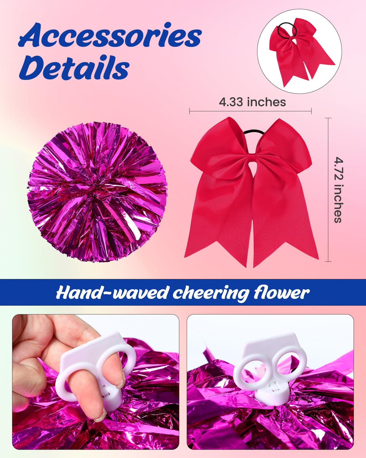 WooHand Cheerleader Costume for Girls  Cheerleading Outfit for Halloween  Birthday Gifts  School Events  Family Dress-Up Games  11-12 Years