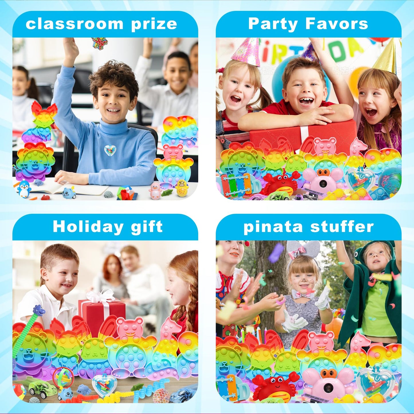 1000 Pcs Kids Party Favors Stocking Stuffers Gifts,Fidgets Toys Pack,Bulk Toys For Carnival Treasure Classroom Prizes Box,Adults