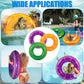 9 Pieces Inflatable Pool Floats 36 Inches Float Tube Swimming Tube Vinyl Pool Floaties Swim Tubes Rings Party Decorations For Te