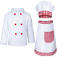 Kids Chef Costume For Boys Girls Kitchen Cooking Party Cosplay 4-5T Red