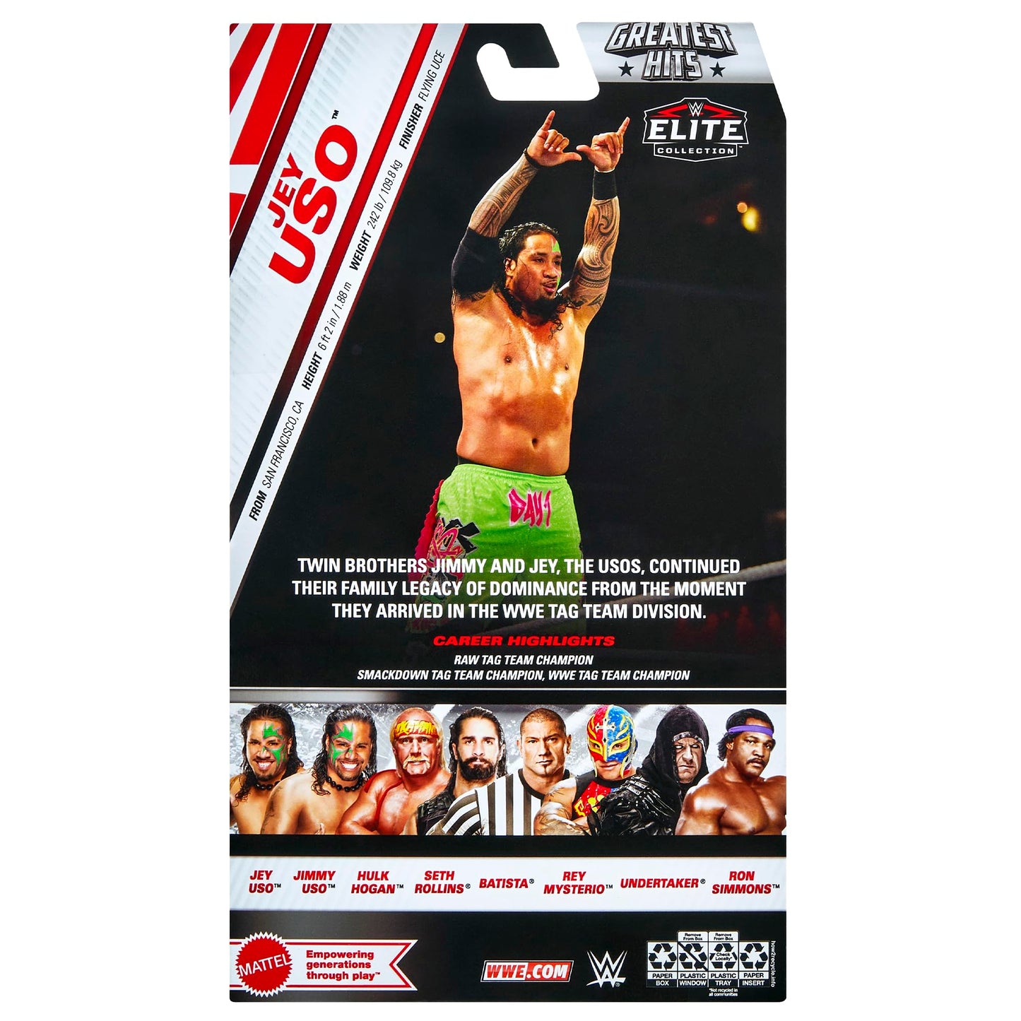 WWE Jey USO advanced Greatest Hits 7 Toy Wrestling Action Figure