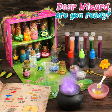 Wookidel Fairy Magic Craft Kit For Kids With 20Pcs Potion Bottles - Fairy Magical Potions Making Craft Kit - Gift For Christmas, Birthday, Creative Art Craft Kit For Girls Boys 6 7 8 9 10 Year Old