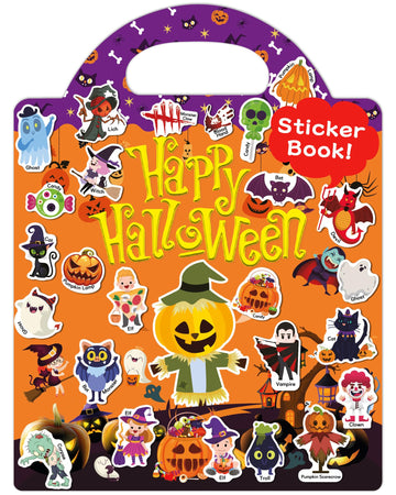 Benresive Reusable Sticker Books For Kids 2-4, Sticker Books For Toddlers 1-3, Toddler Sticker Book Age 2-4, Toddler Travel Toys Activities Crafts Gifts - Halloween Sticker Book