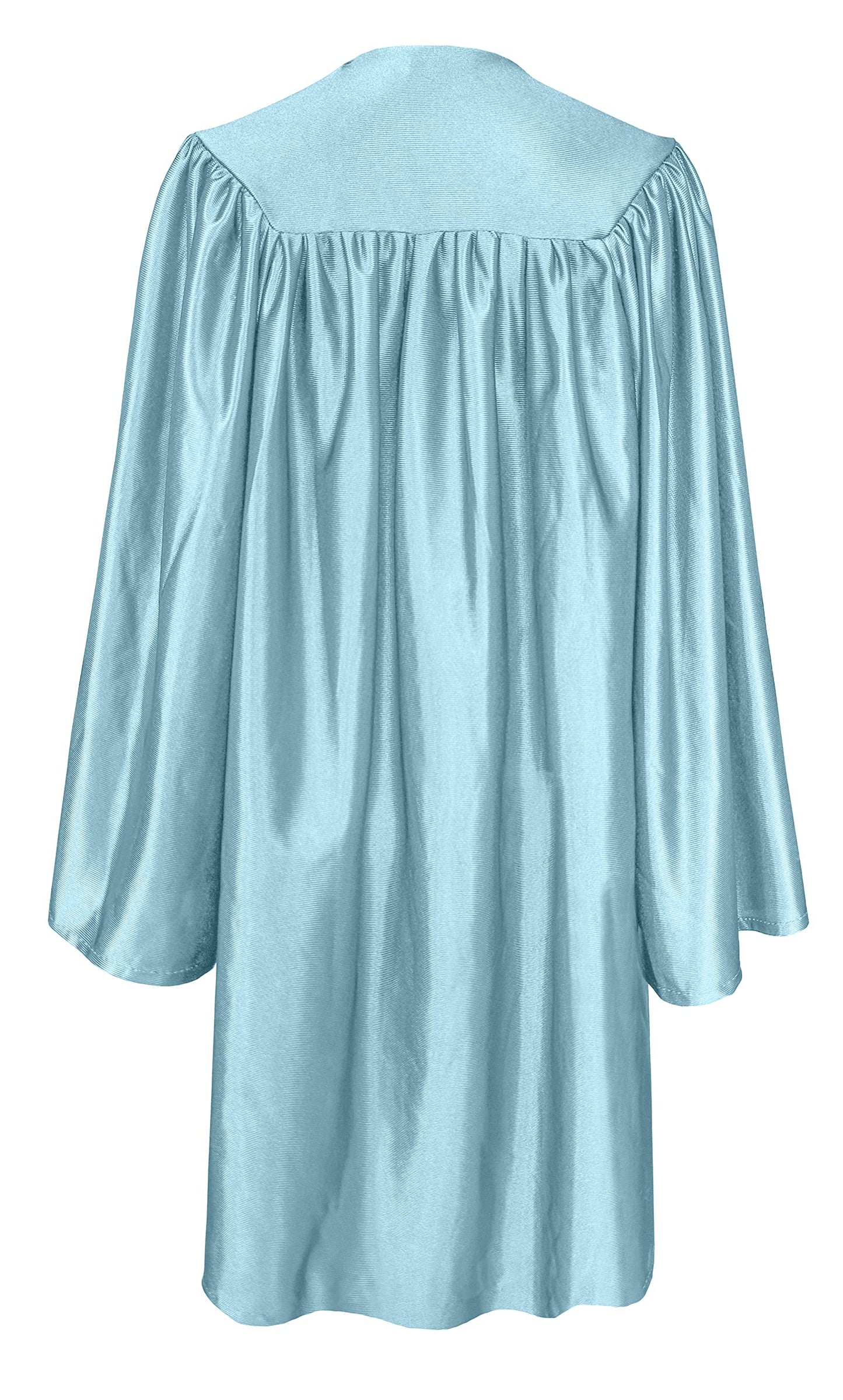 Gradplaza Shiny Choir Robe Kindergarten Preschool Graduation Gown Shiny Graduation Gown For Kids Sky Blue Size 27
