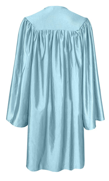Gradplaza Shiny Choir Robe Kindergarten Preschool Graduation Gown Shiny Graduation Gown For Kids Sky Blue Size 27