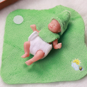Babeside Mini Silicone Baby Dolls, 3 Inch Realistic-Newborn Full Silicone Cute Little Baby Dolls Tiny Real Life Miniature Baby Dolls With Playset Accessories For Girls Kids