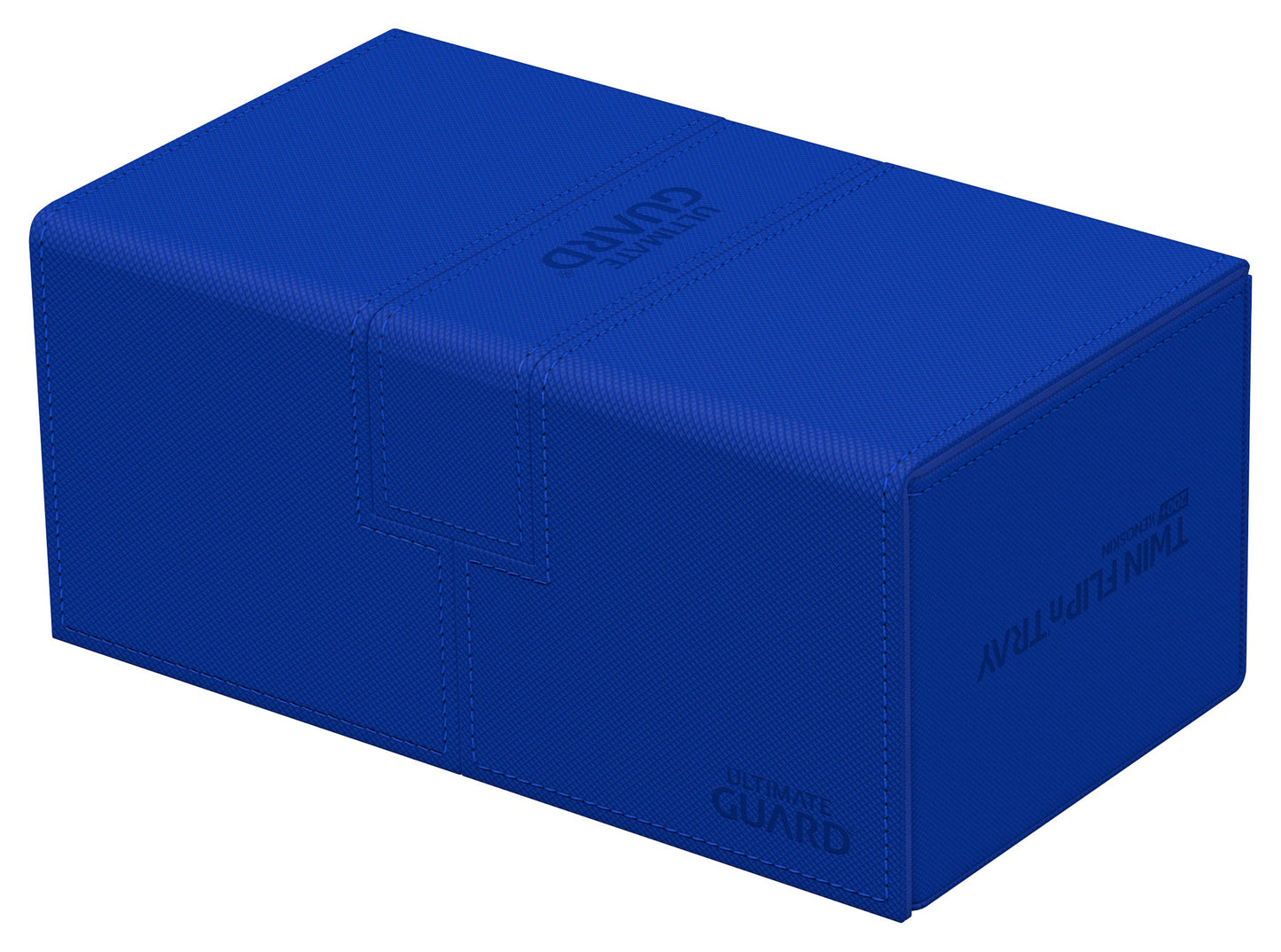 Ultimate Guard Twin Flip'N'Tray 200+, Deck Case For 200 Double-Sleeved Tcg Cards + Dice Tray, Blue, Independent Magnetic Closure & Microfiber Inner Lining