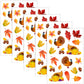 Outus 540 Pieces Thanksgiving Fall Autumn Leaves Stickers Maple Leaves Stickers for Thanksgiving Party and Classroom Decor(Chic 