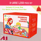 Timfuis 1200 Piece Wooden Dominoes Set for Kids, Colorful Tiles for Building, Stacking, Racing, 16.4"x3.08"x13.8"