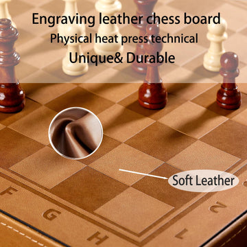 15'' Magnetic Chess Set & Checkers Set 2 In 1