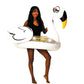 Poolcandy Inflatable Animal Pool Tubes & Swim Rings (Deluxe Swan Gold Glitter 48'' Inch Animal Swim Ring Pool Tube)