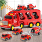 Beby Buty 5 in 1 Fire Trucks Cars Toys for Toddlers 3-5, Boy Toddler Car Truck Toys with Light Sound, Birthday Gifts Toys for 3