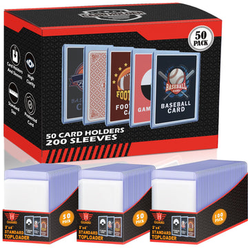 250 PCS TopLoaders Card Sleeves for Trading Cards, 3 x 4 Baseball Card Protectors Card Holder Fit for MTG, TCG, Stardard Cards S