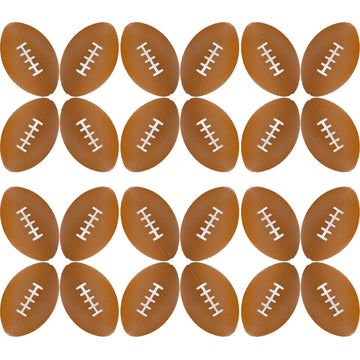 Jerify 24 Pack Foam Footballs 4.72 Inch Bulk Mini Spiral Football Toys Easy Grip Waterproof Small Soft Emulation Foam Footballs