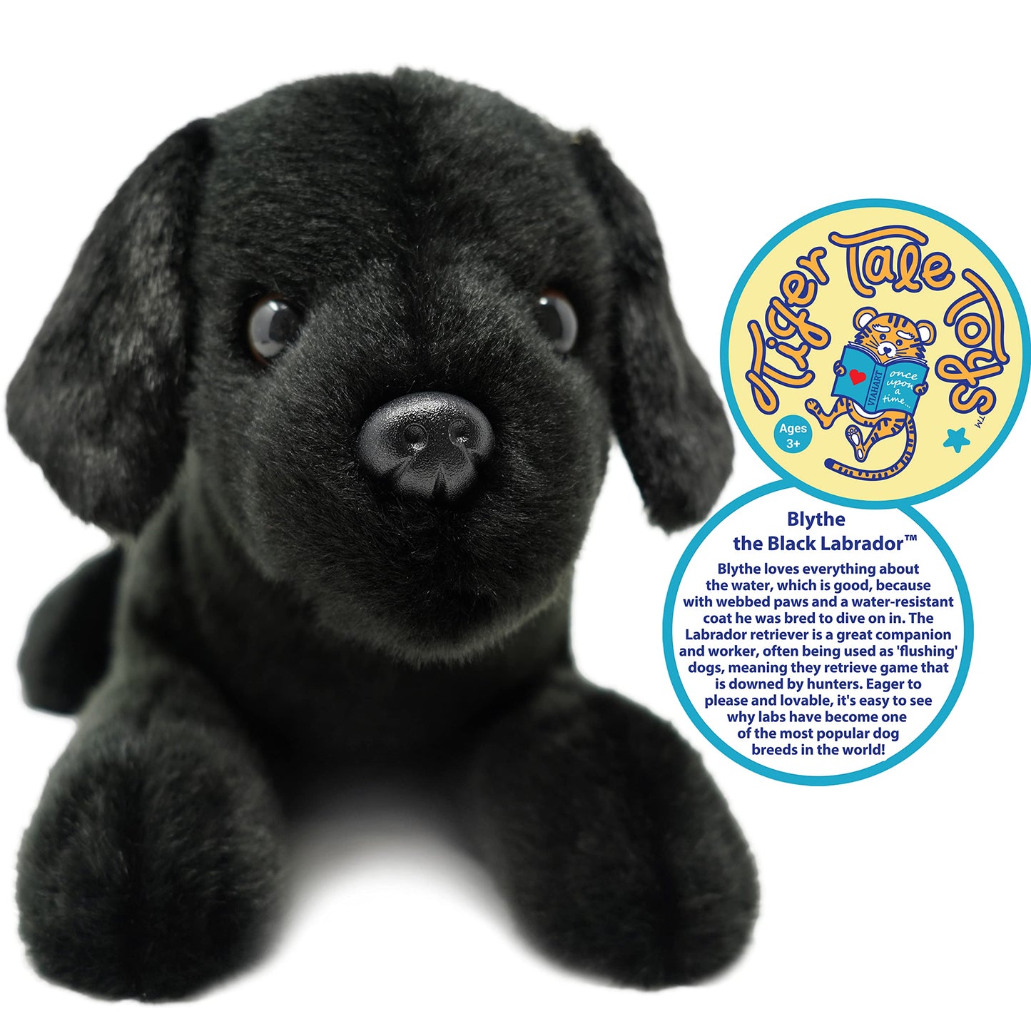 Tigerhart Blythe The Black Lab - 12 Inch Stuffed Animal Plush