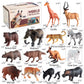 EnAuRoL Safari Animals Toy Set - 31 Pcs Realistic Jungle Figures for Toddlers 3+ Years - Ideal Gift for Boys and Girls - Model JFL-268B
