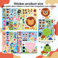 24 Pcs Make A Face Stickers For Kids - Make Your Own Stickers Animal Mix And Match Sticker Sheets With Safaris, Sea And Farm Ani
