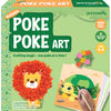 jackinthebox Poke Poke Art for Kids - Animals Theme Like Tortoise, Snail, Lion, Owl, Macaw, Butterfly, Mess-Free Sewing Art for 