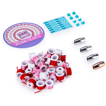 Cool Maker, KumiKreator Hearts Mini Fashion Pack Refill, Friendship Bracelet Activity Kit