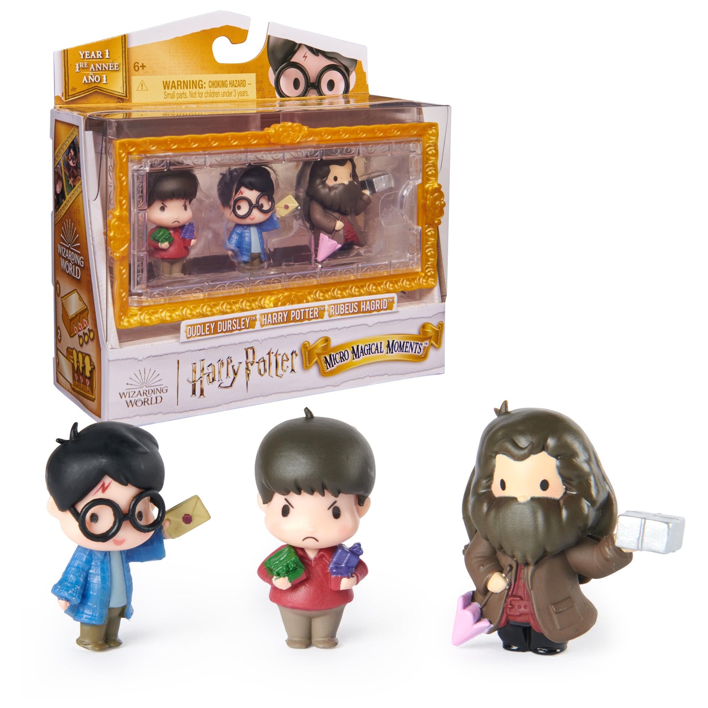 Wizarding World Harry Potter  Micro Magical Moments Figure Set with limited availability Harry  Hagrid  Dudley & Display Case  Kids Toys for Ages 6 and up