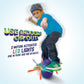 Geospace Original Led Air Pogo Jumper Deluxe With Motion-Activated Lights, Indoor Or Outdoor Trick Bounce Board For Boys, Girls, Teens Ages 6+ Or Up To 160 Lbs, Pump Included (Purple/Green)