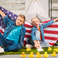 2.36 Inch Patriotic Rubber Ducks, Labor Day Red, White And Blue Stars Rubber Duckies For Fourth Of July Party Supplies, Classic