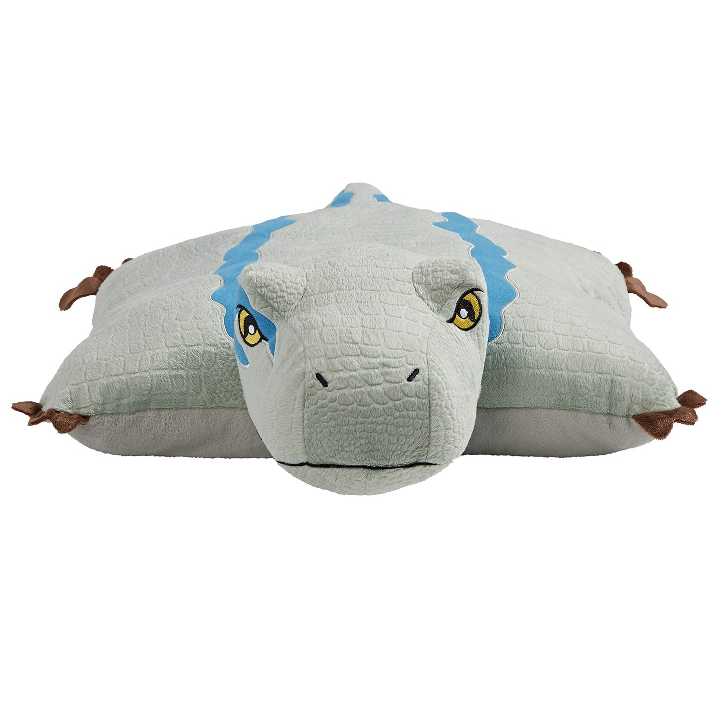 Pillow Pets 16” Blue Velociraptor Plush Toy, Multicolor Stuffed Animal, Jurassic World Model 01203616P