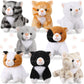 Sumind 8 Pcs Plush Pets 5 Inch Stuffed Animals Bulk Assorted Cute Stuffed Animal Plush Toys Small Animals For Halloween Kid Classroom School Pet Party Favors Supplies Decor(Long Hair Cat)