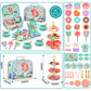 Lajeje Mermaid Tea Party Set for Little Girls - Pretend Plastic Teapot Set, Princess Tea Time Play Kitchen Toy with Cups, Plates