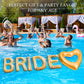 Junkin Bachelorette Pool Floats 20 Inch Rose Gold Heart Float And 5 Inflatable Bride Letter Pool For Party Decoration Summer Swi
