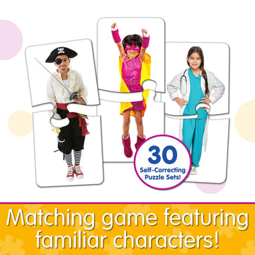 The Learning Journey Match It! Who Am I? 20-Piece Self-Correcting Puzzle Set - Award-Winning Diversity Toys for Toddlers Ages 3+