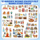 SmoothNovelty 12 Pack Flannel Felt Board Stories Set with a Foldable Board for Preschool Activities Boys Girls(Bible)