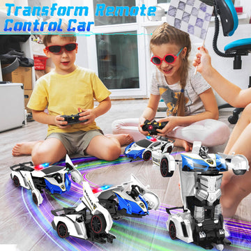 Dolanus Remote Control Car - Transform Police RC Cars, Robot Toys for Ages 5-7, Kids Toys, 4 Year Old Boy Toys, Birthday Gifts f
