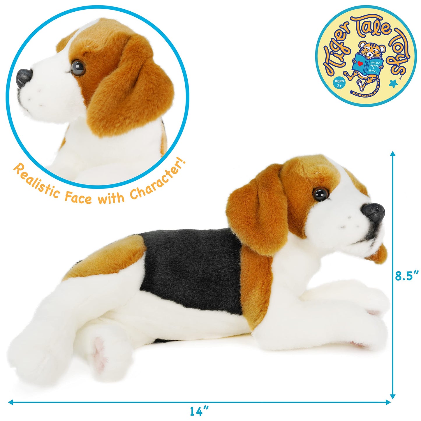 Tigerhart Burkham The Beagle - 14 Inch Stuffed Animal Plush