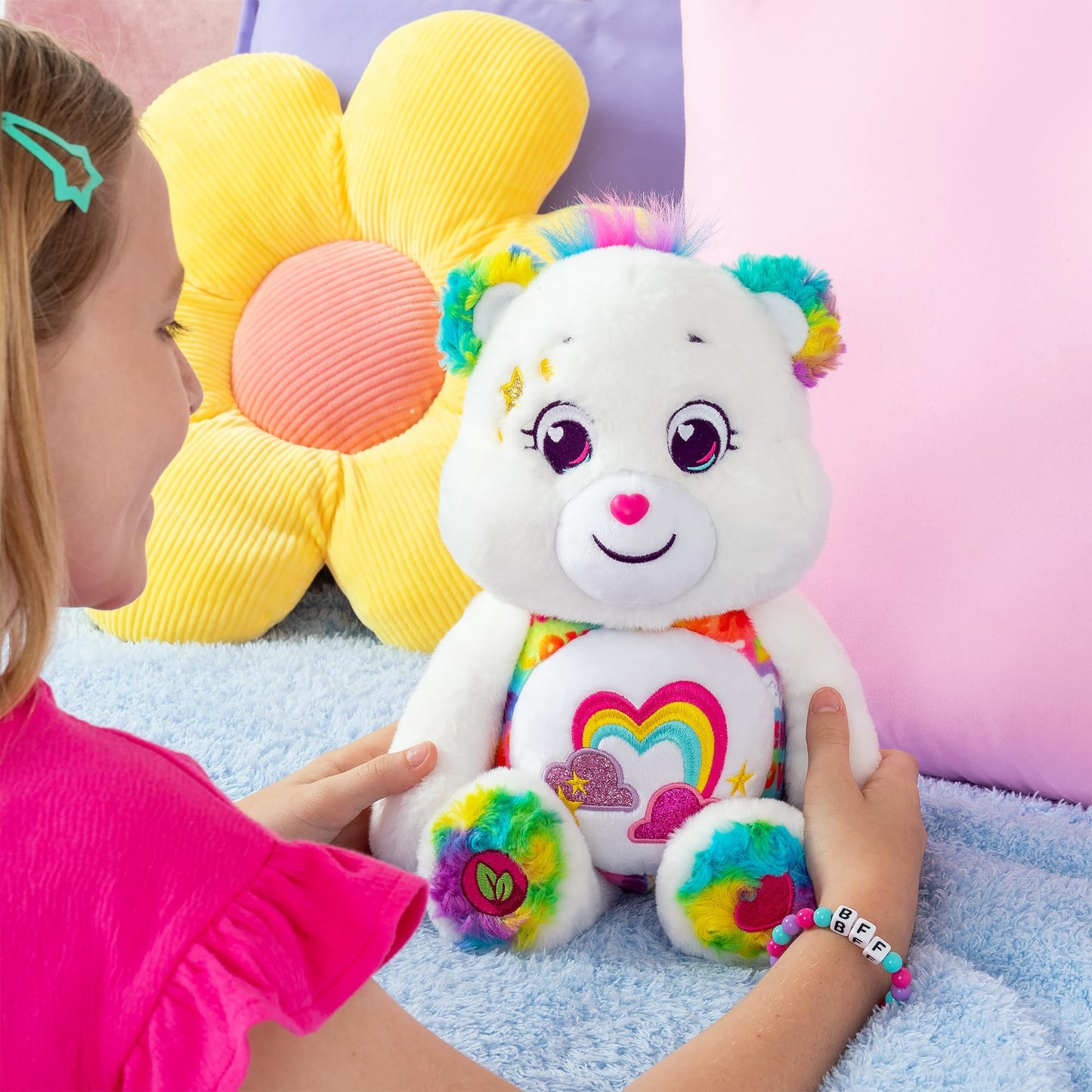 Care Bears Medium Plush - True Friend Bear - Perfect Stuffed Animal Holiday, Birthday Gift, Super Soft And Cuddly – Good For Girls And Boys, Employees, Collectors