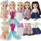 6.3'' Baby Girls Doll Toys, Includes Handmade Doll Clothes, 5 Sets 6.3' Small Girl Dolls, 5 Pairs Of Shoes.