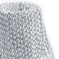 Saiaokj 16 Pcs Metallic Silver Round Bead Necklaces, 33 Inch 7 Mm Mardi Gras Party Stuff Bulk Costume Necklace For Mardi Gras, C