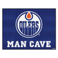 FANMATS 14429 Edmonton Oilers Man Cave All-Star Rug - 34 in. x 42.5 in.