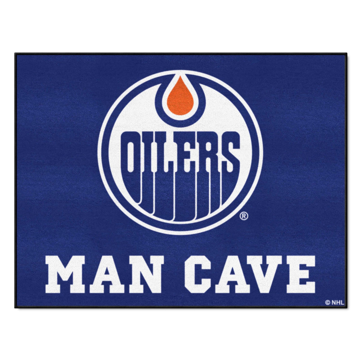 FANMATS 14429 Edmonton Oilers Man Cave All-Star Rug - 34 in. x 42.5 in.