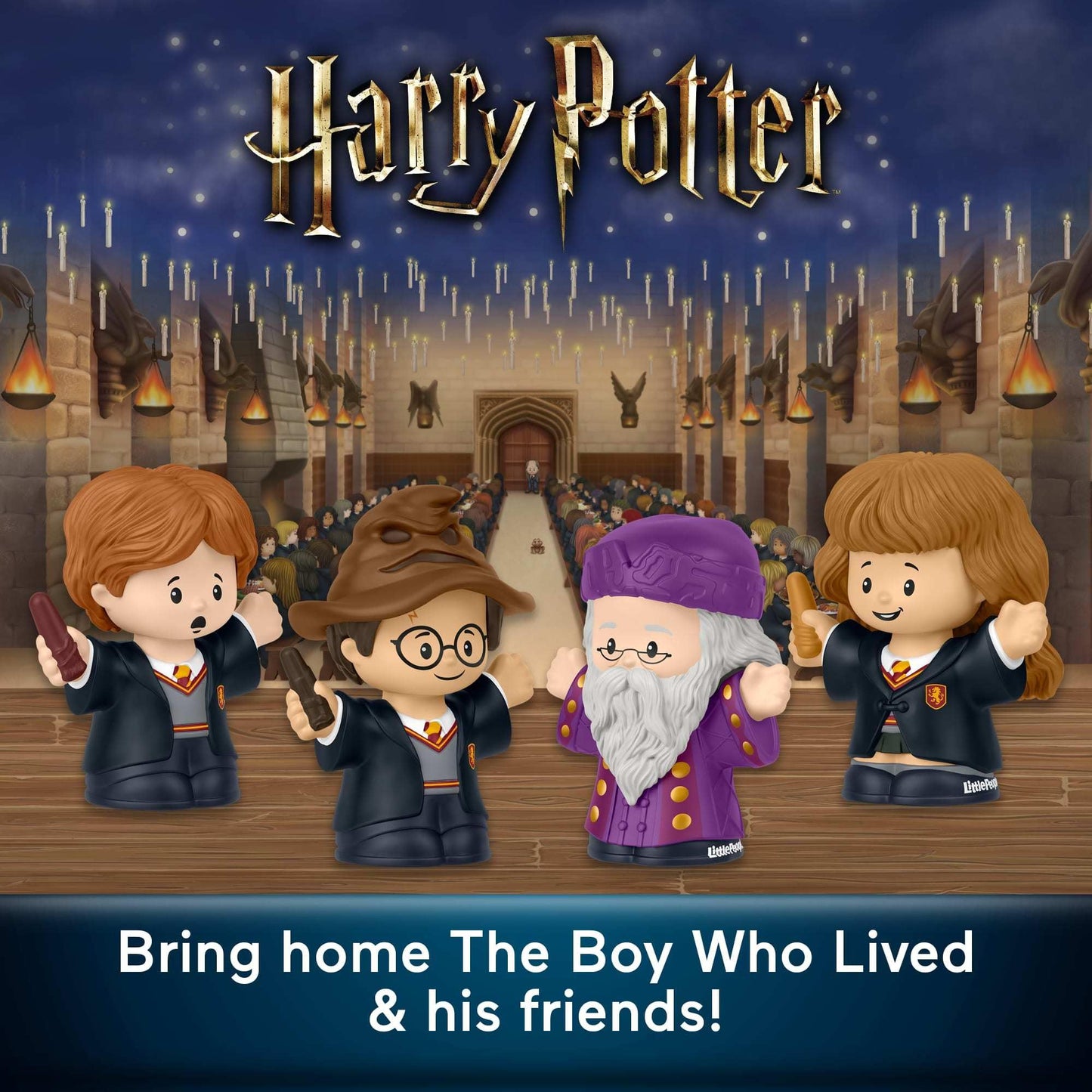 LITTLEPEOPLE COLLECTOR Harry Potter Movie Special Edition Set, 4 Figures, Multicolor, Model HVG45