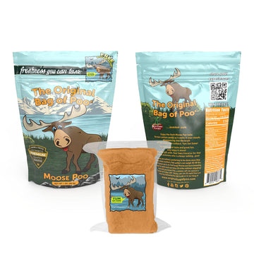 The Original Bag Of Poo, Moose Poo (Black Cherry Flavored Cotton Candy) Novelty Poop Gag Gift.