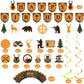 Dianelhall Hunting Theme Party Decorations - 62 Pcs Camo Birthday Supplies, Cupcake Toppers, Brown/Green/Orange, Model: Dianelhall-043